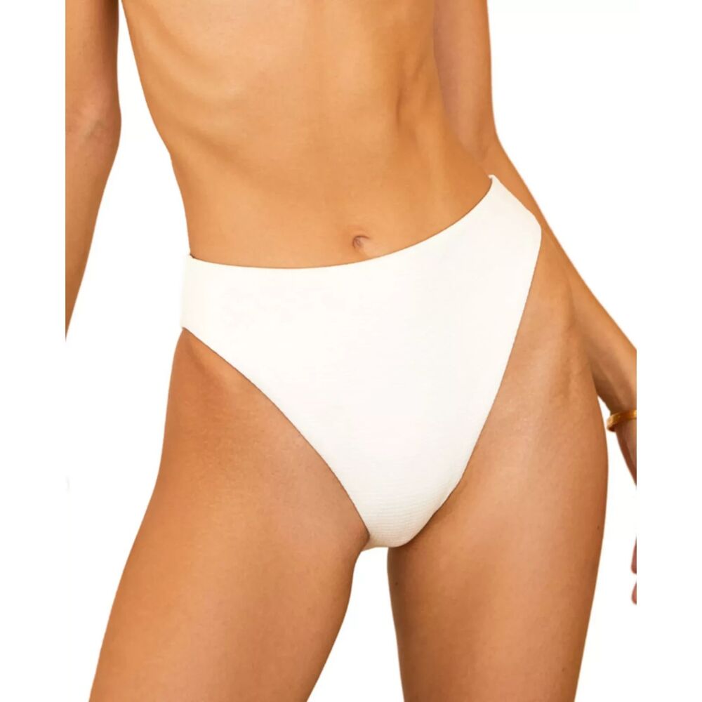 Dippin Daisys Seashore High Waist Textured Cheeky Bottom in Cream size S NWT